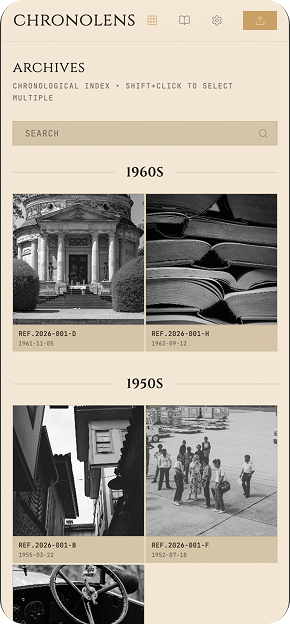 ChronoLens Archives Mobile