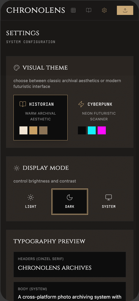 Historian Dark Theme
