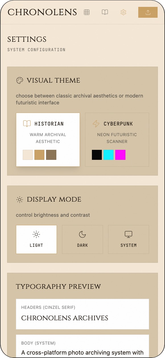 Historian Light Theme