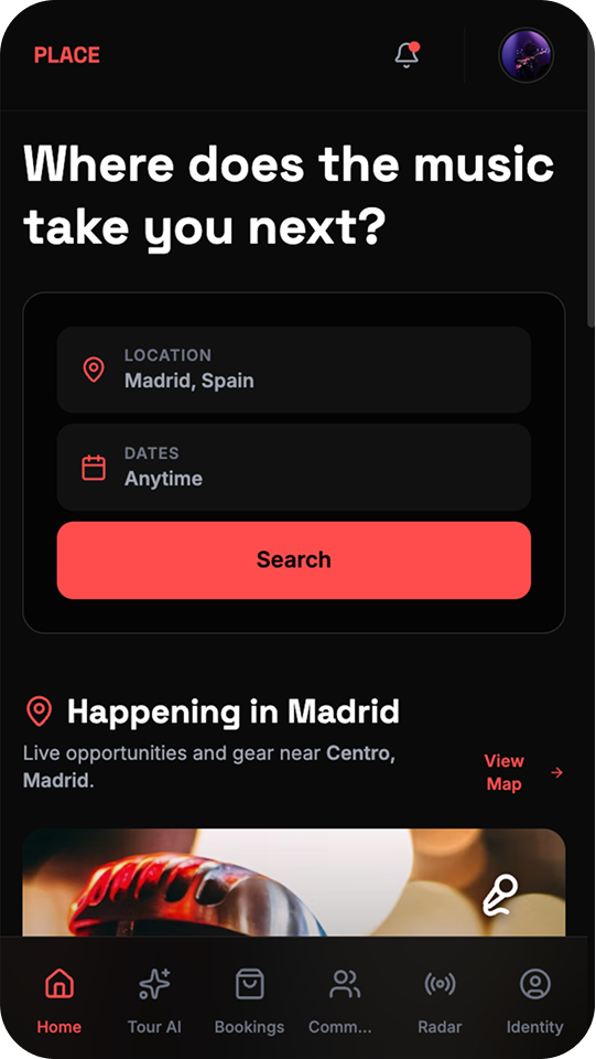 Main application interface
